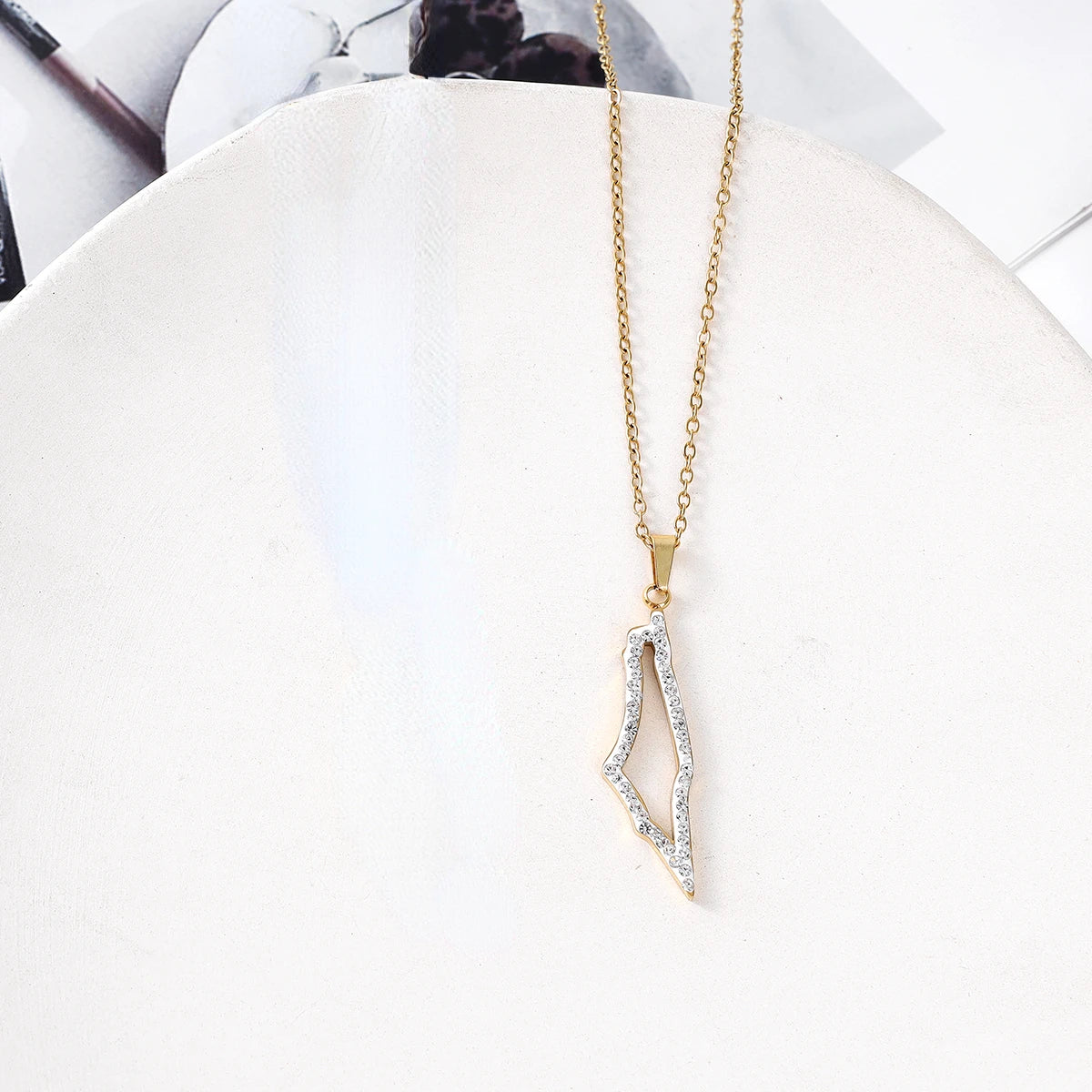 Palestine Map Necklace