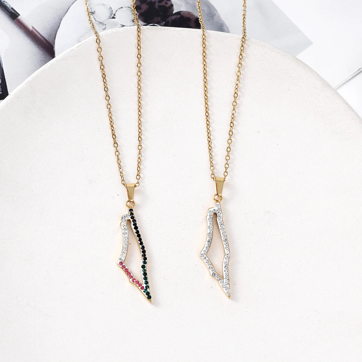 Palestine Map Necklace