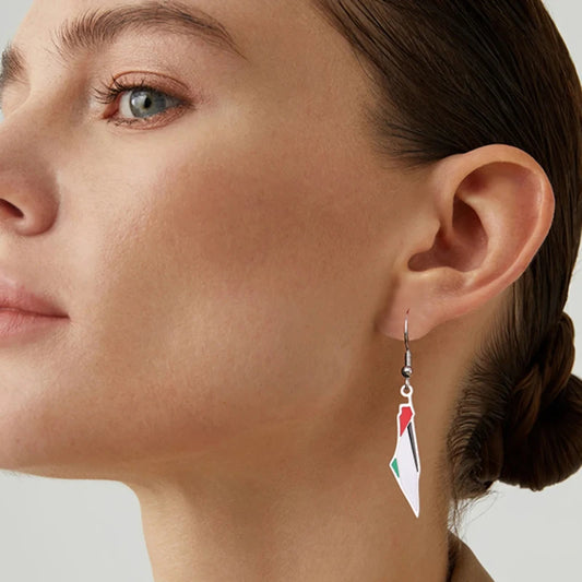 Palestine Map Earring