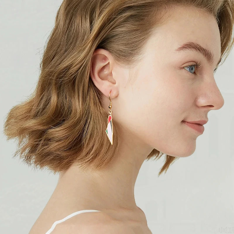 Palestine Map Earring