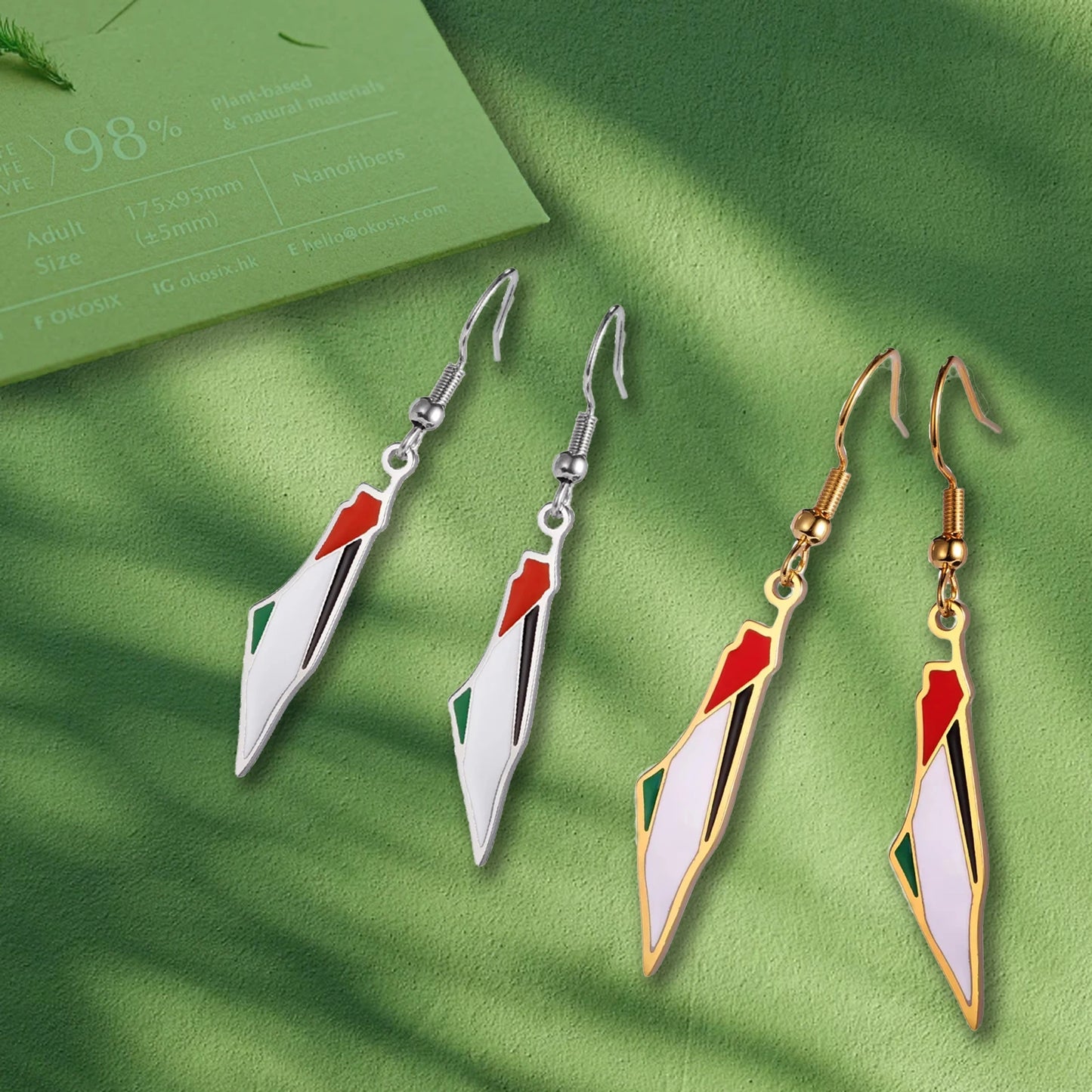 Palestine Map Earring