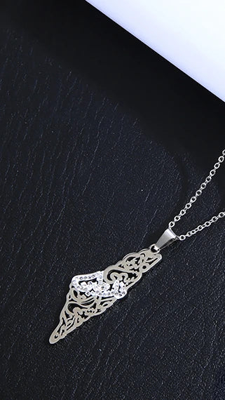 Palestine Map Necklace
